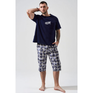 Костюм двойка мужской 2449-К "Рестарт" кулирка (р-ры: 48-58) синий