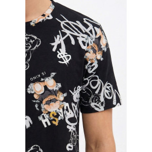 Пижама мужская "Челси" МП-3 кулирка (р-ры: 48-56) мишки черный