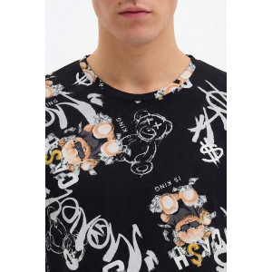 Пижама мужская "Челси" МП-3 кулирка (р-ры: 48-56) мишки черный