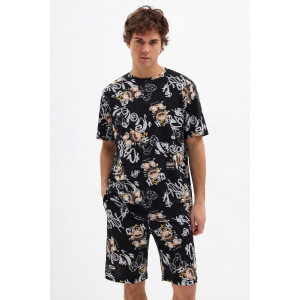 Пижама мужская "Челси" МП-3 кулирка (р-ры: 48-56) мишки черный