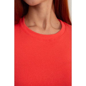 Платье женское К-382 "Дора" рибана (р-ры: 42-48) коралл