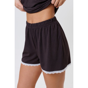 Костюм двойка женский №2267/3 лапша трикотажная (р-ры: 44-52) графит