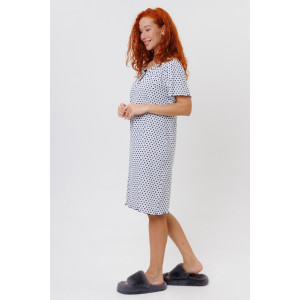 Сорочка женская №2119/2 хлопок-полиэстер (р-ры: 48-58) серый-горошек