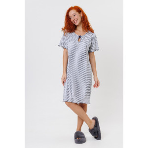 Сорочка женская №2119/2 хлопок-полиэстер (р-ры: 48-58) серый-горошек