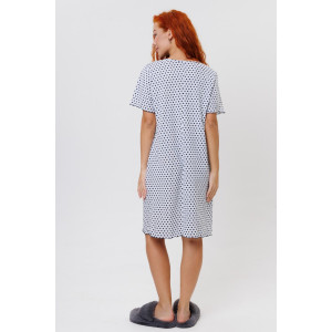 Сорочка женская №2119/2 хлопок-полиэстер (р-ры: 48-58) серый-горошек