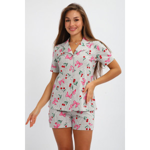 Пижама женская №251 кулирка (р-ры: 44-52) белый Пижама женская №251 кулирка (р-ры: 44-52) белый