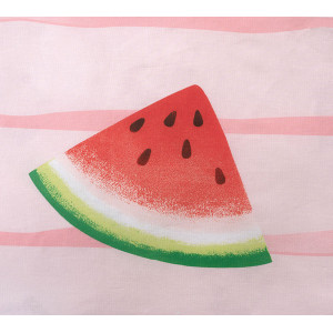 Детское постельное белье перкаль на резинке "Арбузы"