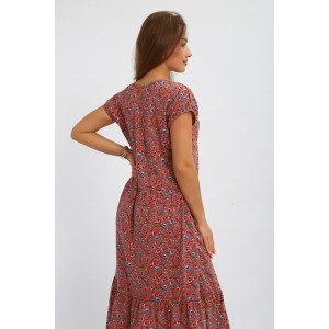 Платье женское №247.1 кулирка (р-ры: 50-64) коричневый