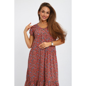 Платье женское №247.1 кулирка (р-ры: 50-64) коричневый