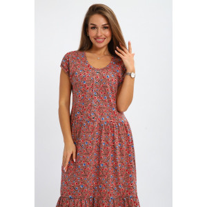 Платье женское №247.1 кулирка (р-ры: 50-64) коричневый