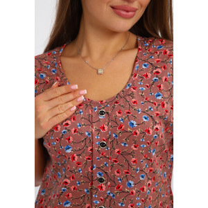 Платье женское №247.1 кулирка (р-ры: 50-64) коричневый