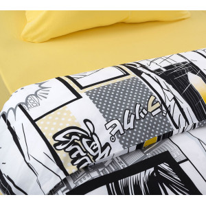 Детское постельное белье перкаль на резинке "Кавай"