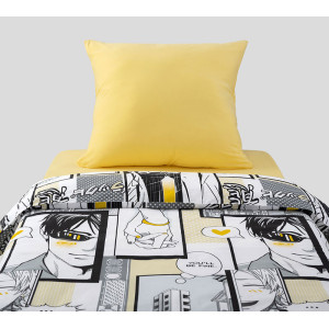 Детское постельное белье перкаль на резинке "Кавай"