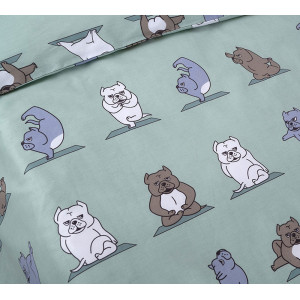 Детское постельное белье перкаль на резинке "Намасте"