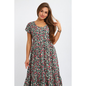 Платье женское №247 кулирка (р-ры: 50-64) зеленый