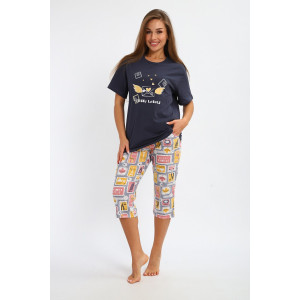 Костюм двойка женский №246.1 кулирка (р-ры: 46-56) антрацит