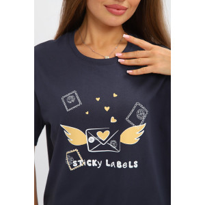 Костюм двойка женский №246.1 кулирка (р-ры: 46-56) антрацит