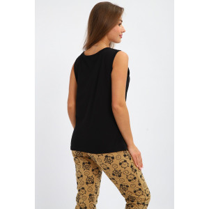 Пижама женская №244 кулирка (р-ры: 46-56) черный