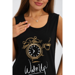 Пижама женская №244 кулирка (р-ры: 46-56) черный