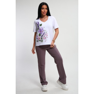 Костюм двойка женский №74725 футер-кулирка (р-ры: 46-64) корица Костюм двойка женский №74725 футер-кулирка (р-ры: 46-64) корица