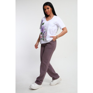 Костюм двойка женский №74725 футер-кулирка (р-ры: 46-64) корица Костюм двойка женский №74725 футер-кулирка (р-ры: 46-64) корица