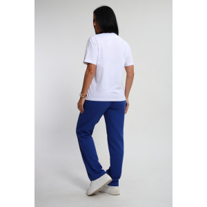 Костюм двойка женский №74725 футер-кулирка (р-ры: 46-64) васильковый Костюм двойка женский №74725 футер-кулирка (р-ры: 46-64) васильковый