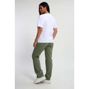 Костюм двойка женский №74725 футер-кулирка (р-ры: 46-64) фисташковый