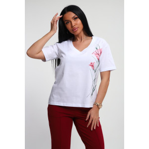 Костюм двойка женский №74724 футер-кулирка (р-ры: 46-64) бордовый Костюм двойка женский №74724 футер-кулирка (р-ры: 46-64) бордовый