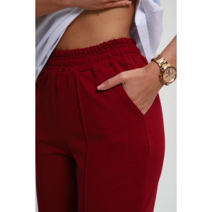 Костюм двойка женский №74724 футер-кулирка (р-ры: 46-64) бордовый Костюм двойка женский №74724 футер-кулирка (р-ры: 46-64) бордовый