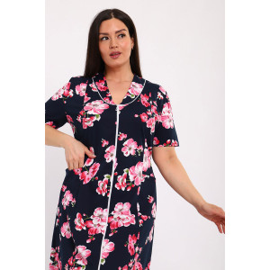 Халат женский "Кокетка" кулирка (последний размер) розовая сакура 50,54