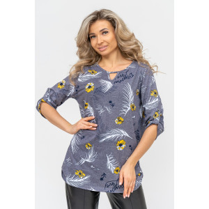 Туника женская №36726 кулирка (р-ры: 48-62) серый Туника женская №36726 кулирка (р-ры: 48-62) серый