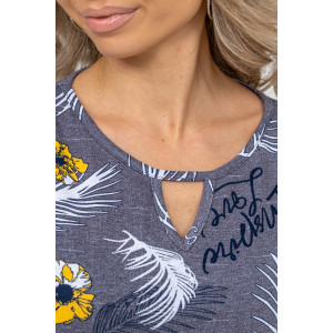 Туника женская №36726 кулирка (р-ры: 48-62) серый Туника женская №36726 кулирка (р-ры: 48-62) серый