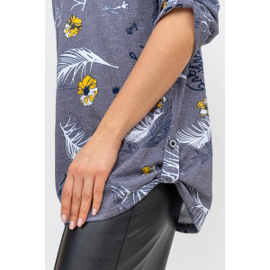 Туника женская №36726 кулирка (р-ры: 48-62) серый Туника женская №36726 кулирка (р-ры: 48-62) серый