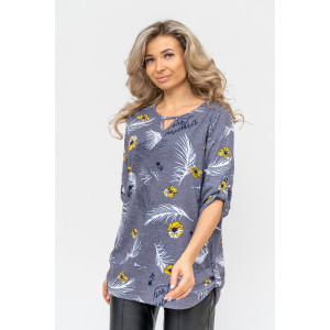 Туника женская №36726 кулирка (р-ры: 48-62) серый Туника женская №36726 кулирка (р-ры: 48-62) серый