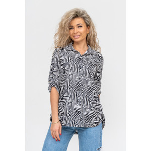 Туника-рубашка женская №36703 кулирка (р-ры: 46-60) зебра