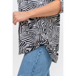 Туника-рубашка женская №36703 кулирка (р-ры: 46-60) зебра