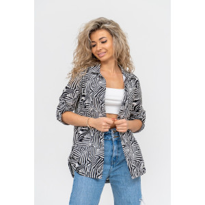 Туника-рубашка женская №36703 кулирка (р-ры: 46-60) зебра