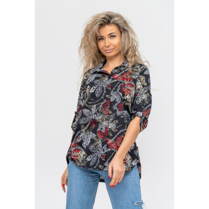 Туника-рубашка женская №36705 кулирка (р-ры: 46-60) надписи Туника-рубашка женская №36705 кулирка (р-ры: 46-60) надписи