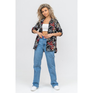 Туника-рубашка женская №36705 кулирка (р-ры: 46-60) надписи Туника-рубашка женская №36705 кулирка (р-ры: 46-60) надписи