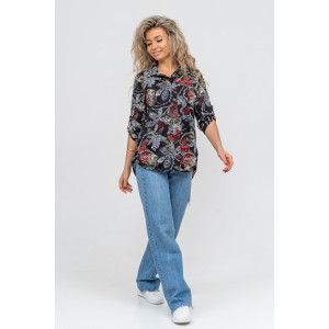 Туника-рубашка женская №36705 кулирка (р-ры: 46-60) надписи Туника-рубашка женская №36705 кулирка (р-ры: 46-60) надписи