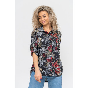 Туника-рубашка женская №36705 кулирка (р-ры: 46-60) надписи Туника-рубашка женская №36705 кулирка (р-ры: 46-60) надписи