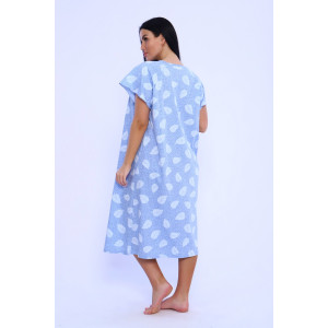 Сорочка женская №82049 кулирка (р-ры: 48-62) перышки