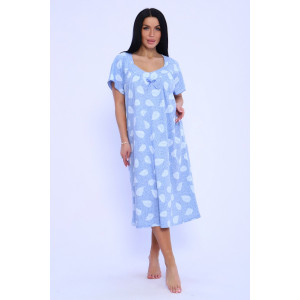 Сорочка женская №82049 кулирка (р-ры: 48-62) перышки