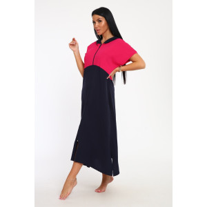 Халат женский №33519 кулирка (р-ры: 48-66) синий