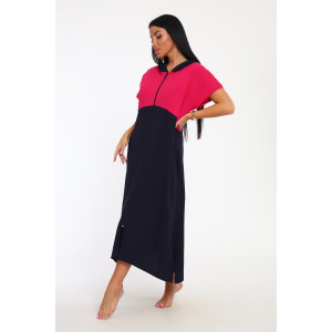 Халат женский №33519 кулирка (р-ры: 48-66) синий