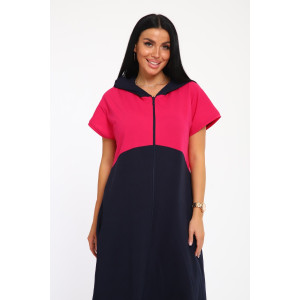 Халат женский №33519 кулирка (р-ры: 48-66) синий