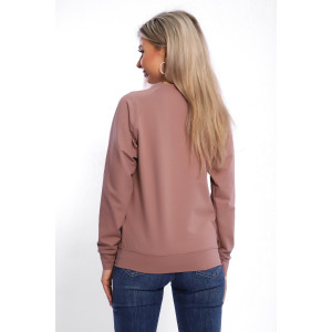 Толстовка женская №33517 футер 2-х нитка (р-ры: 42-56) коричневый