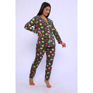 Пижама женская №85020 кулирка (р-ры: 46-56) яблоко