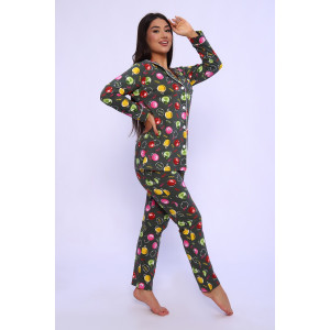 Пижама женская №85020 кулирка (р-ры: 46-56) яблоко