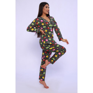 Пижама женская №85020 кулирка (р-ры: 46-56) яблоко